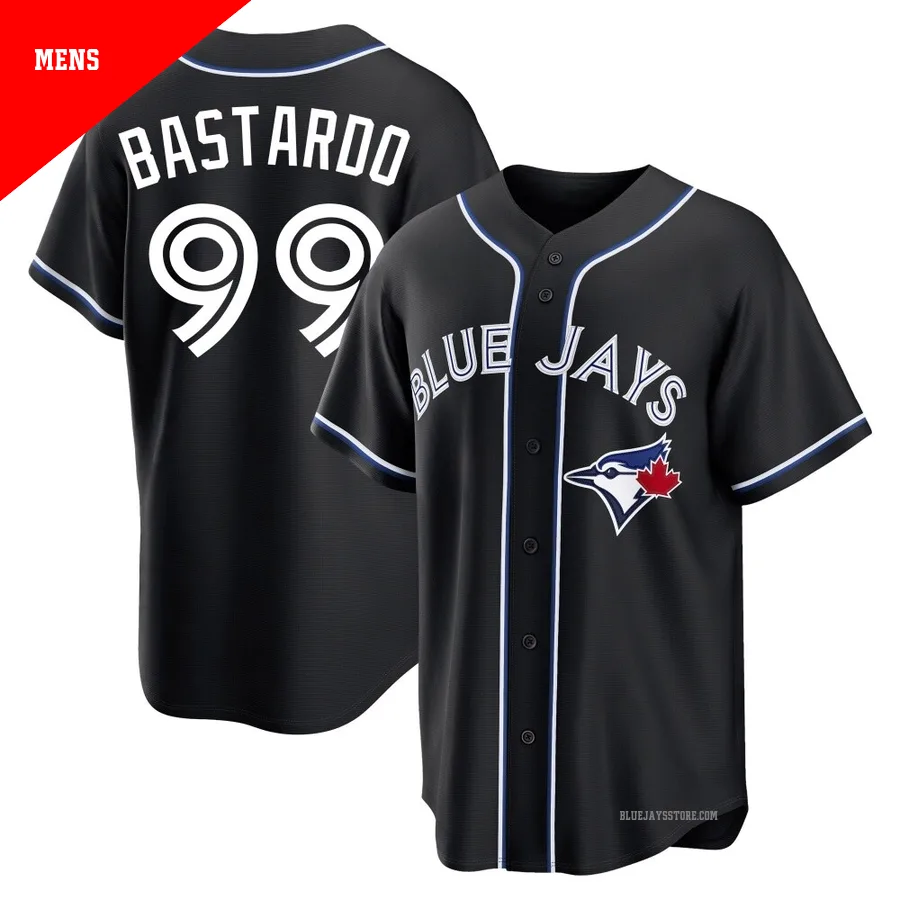 Men's Toronto Blue Jays Angel Bastardo ＃99 Black Replica Fashion Out Jersey