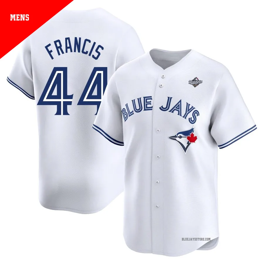 Men's Toronto Blue Jays Bowden Francis ＃44 White Limited Home 2025 World Series Jersey