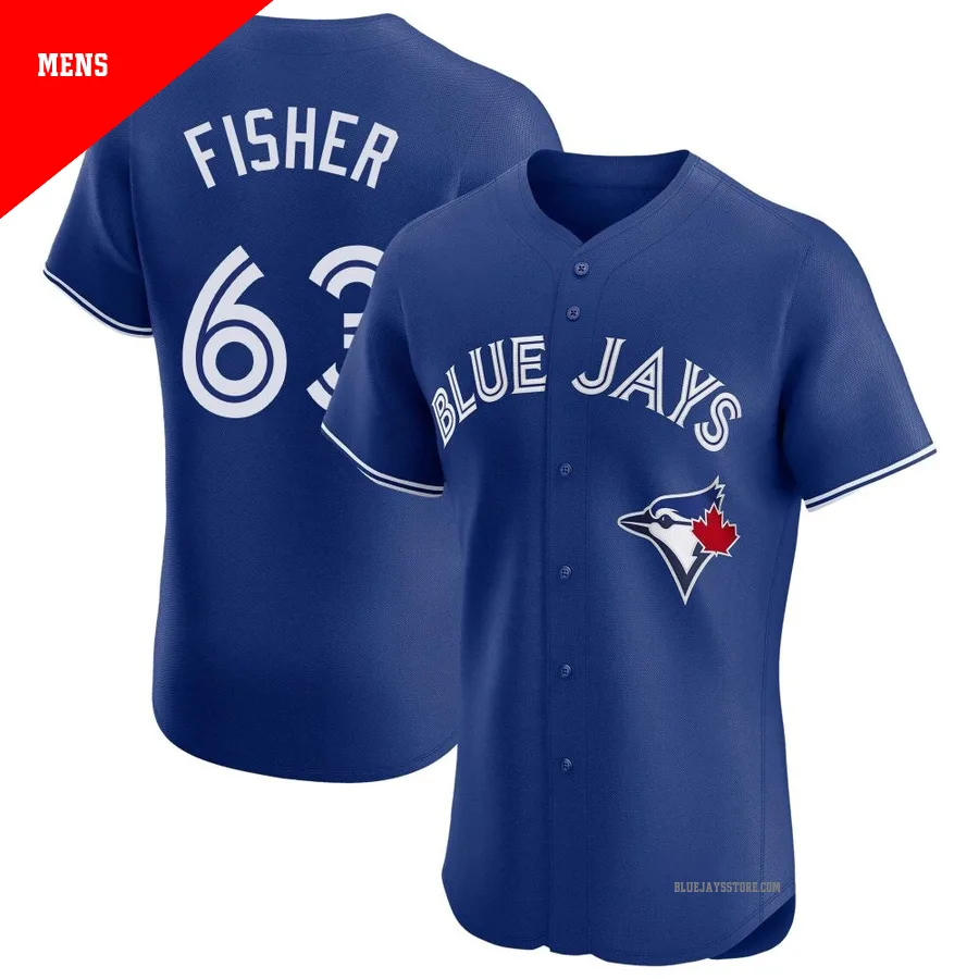 Men's Toronto Blue Jays Braydon Fisher ＃63 Royal Elite Alternate Jersey