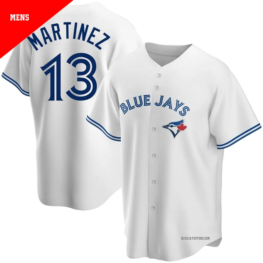 Men's Toronto Blue Jays Buck Martinez ＃13 White Replica Home Jersey