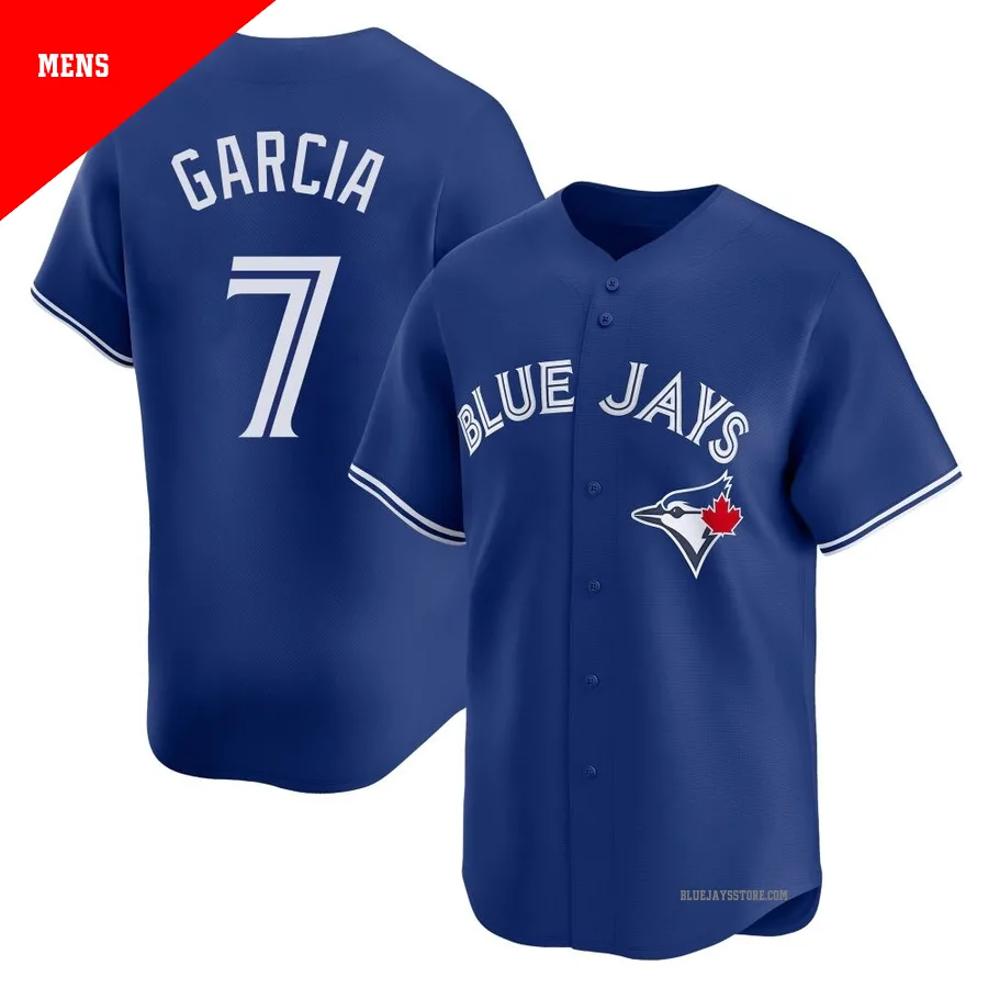Men's Toronto Blue Jays Damaso Garcia ＃7 Royal Limited Alternate Jersey