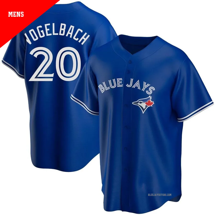 Men's Toronto Blue Jays Daniel Vogelbach ＃20 Royal Replica Alternate Jersey