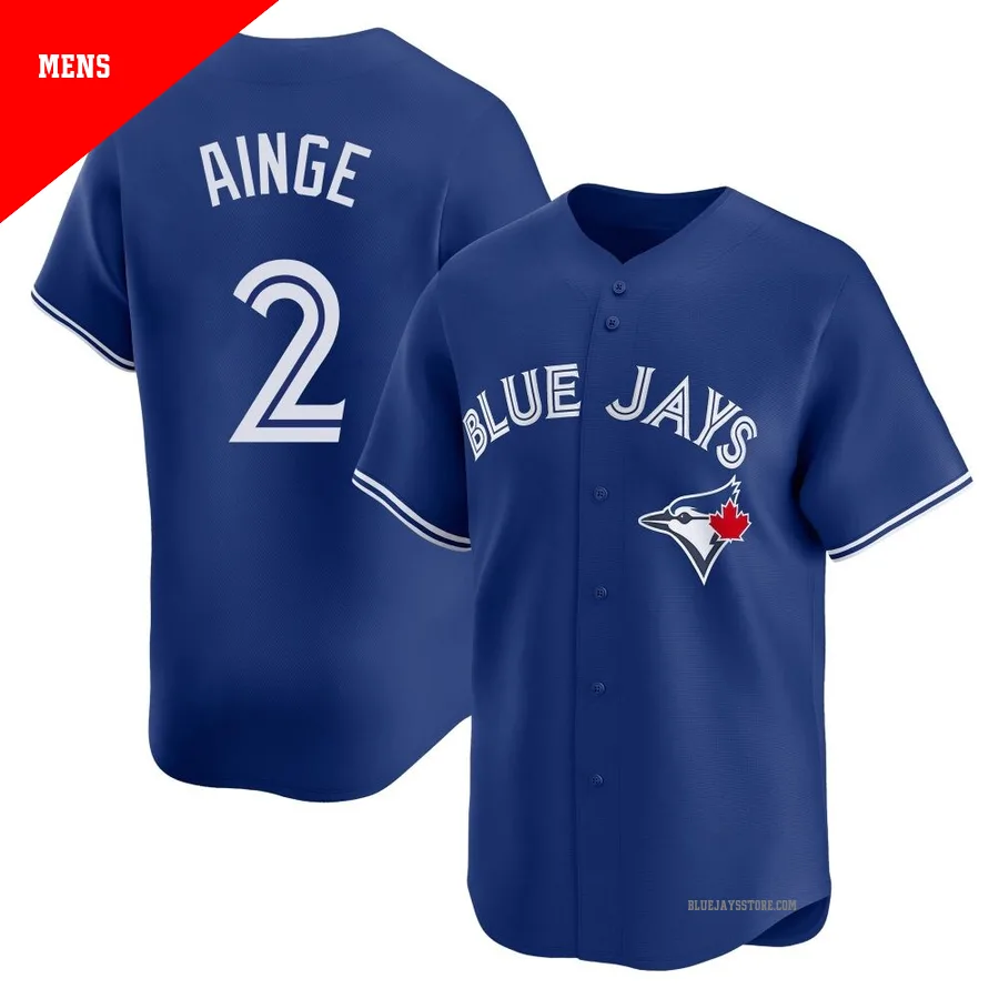 Men's Toronto Blue Jays Danny Ainge ＃2 Royal Limited Alternate Jersey