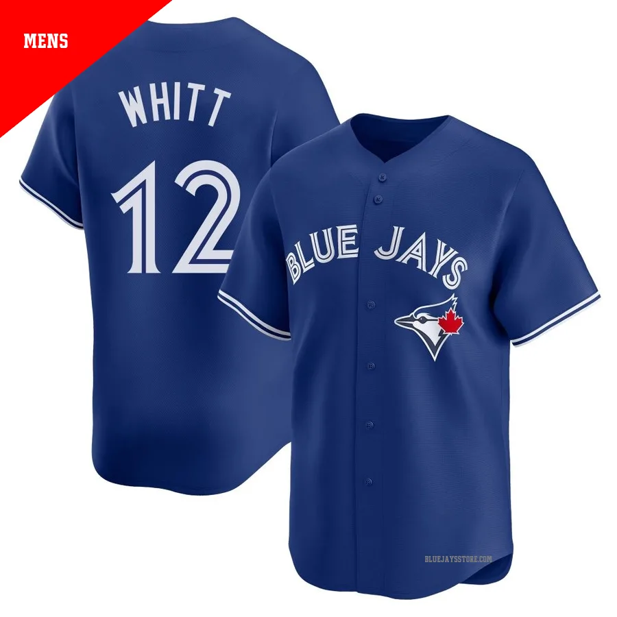 Men's Toronto Blue Jays Ernie Whitt ＃12 Royal Limited Alternate Jersey
