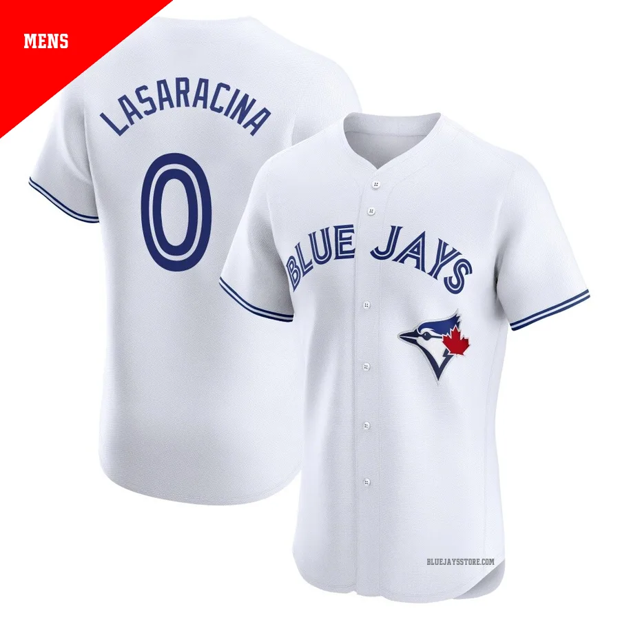 Men's Toronto Blue Jays Giaconino Lasaracina ＃0 White Elite Home Jersey