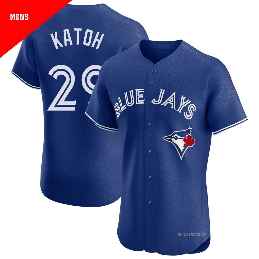 Men's Toronto Blue Jays Gosuke Katoh ＃29 Royal Elite Alternate Jersey