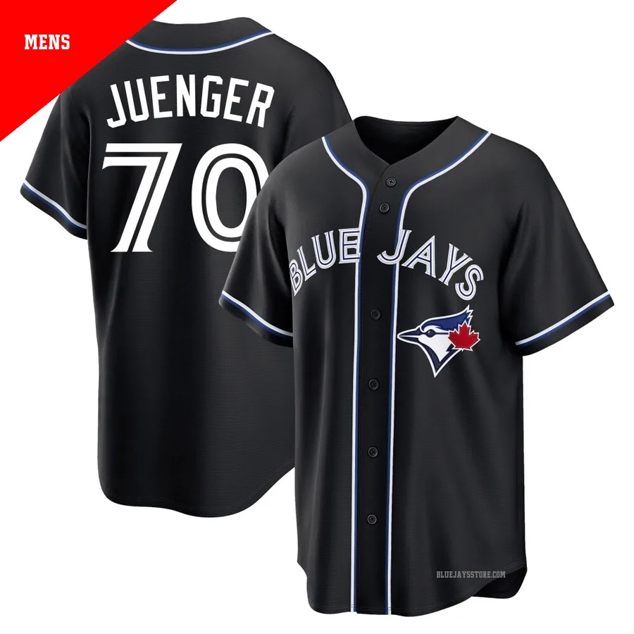 Men's Toronto Blue Jays Hayden Juenger ＃70 Black Replica Fashion Out Jersey