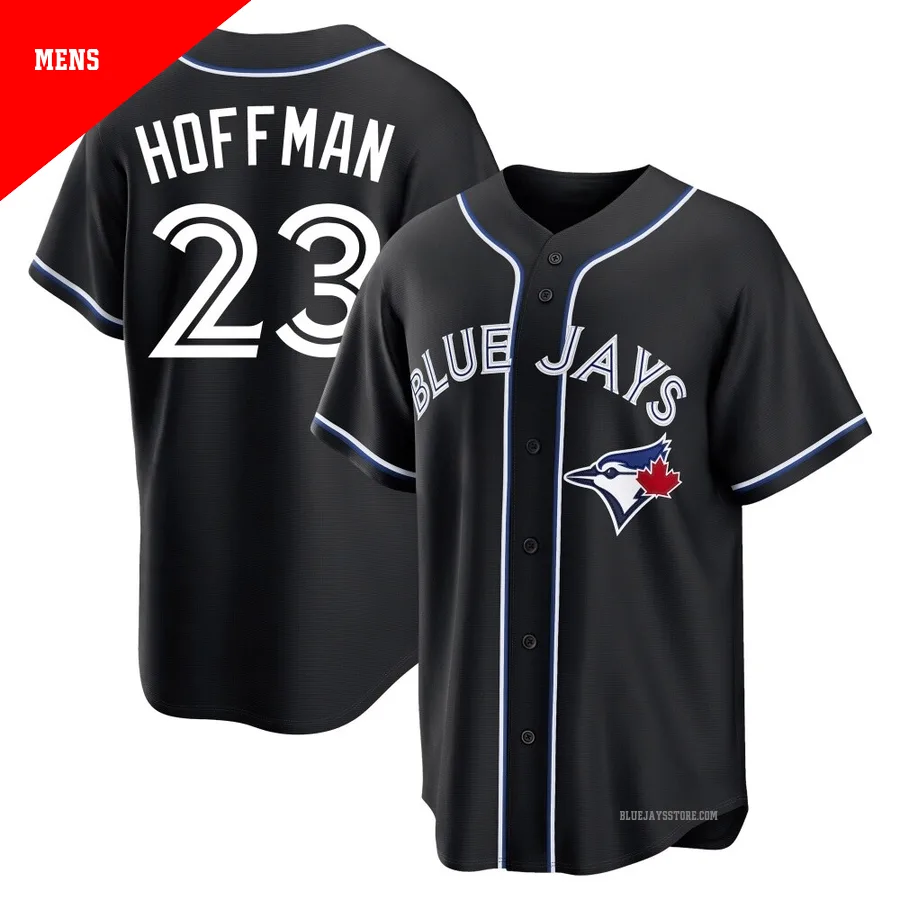 Men's Toronto Blue Jays Jeff Hoffman ＃23 Black Replica Fashion Out Jersey