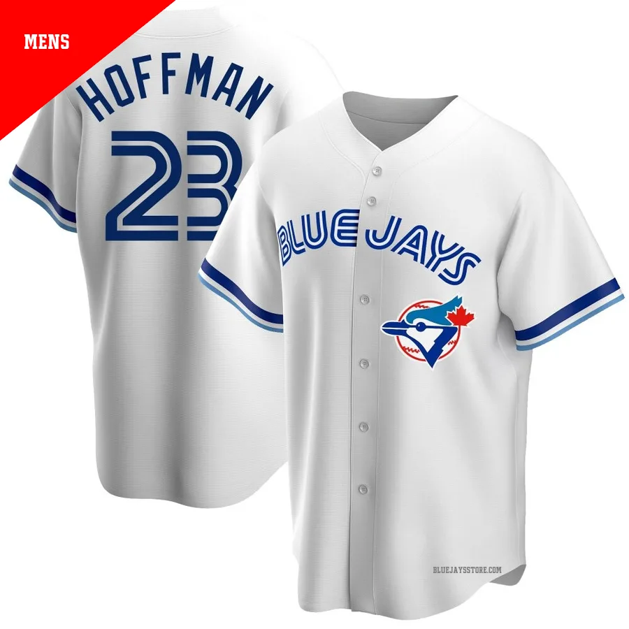 Men's Toronto Blue Jays Jeff Hoffman ＃23 White Replica Home Cooperstown Collection Jersey