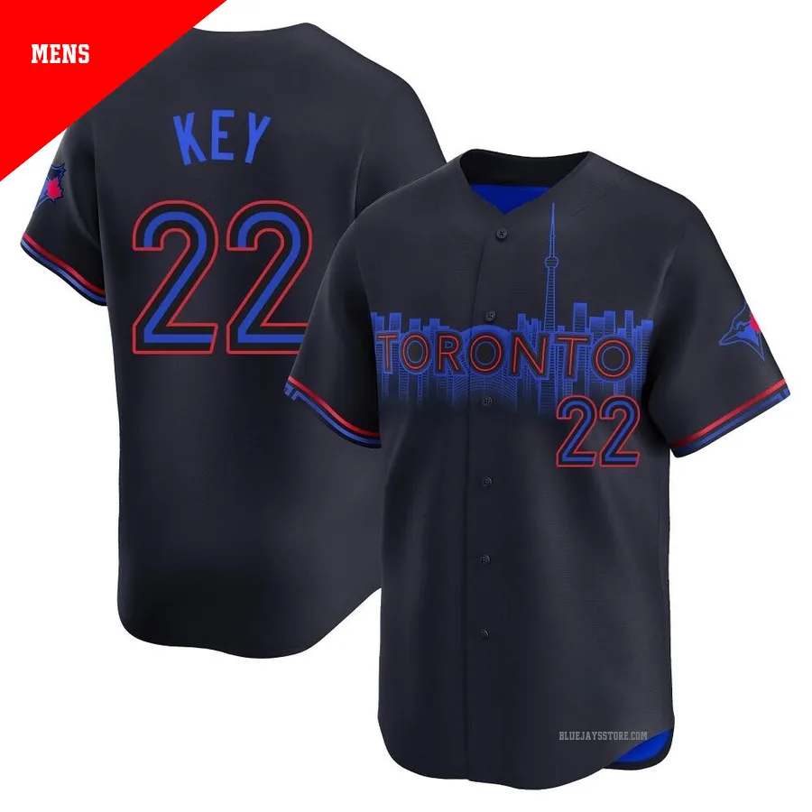 Men's Toronto Blue Jays Jimmy Key ＃22 Black Limited 2024 City Connect Jersey
