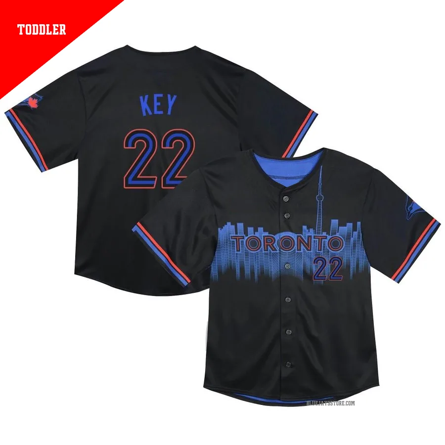 Men's Toronto Blue Jays Jimmy Key ＃22 Black Limited Toddler 2024 City Connect Jersey