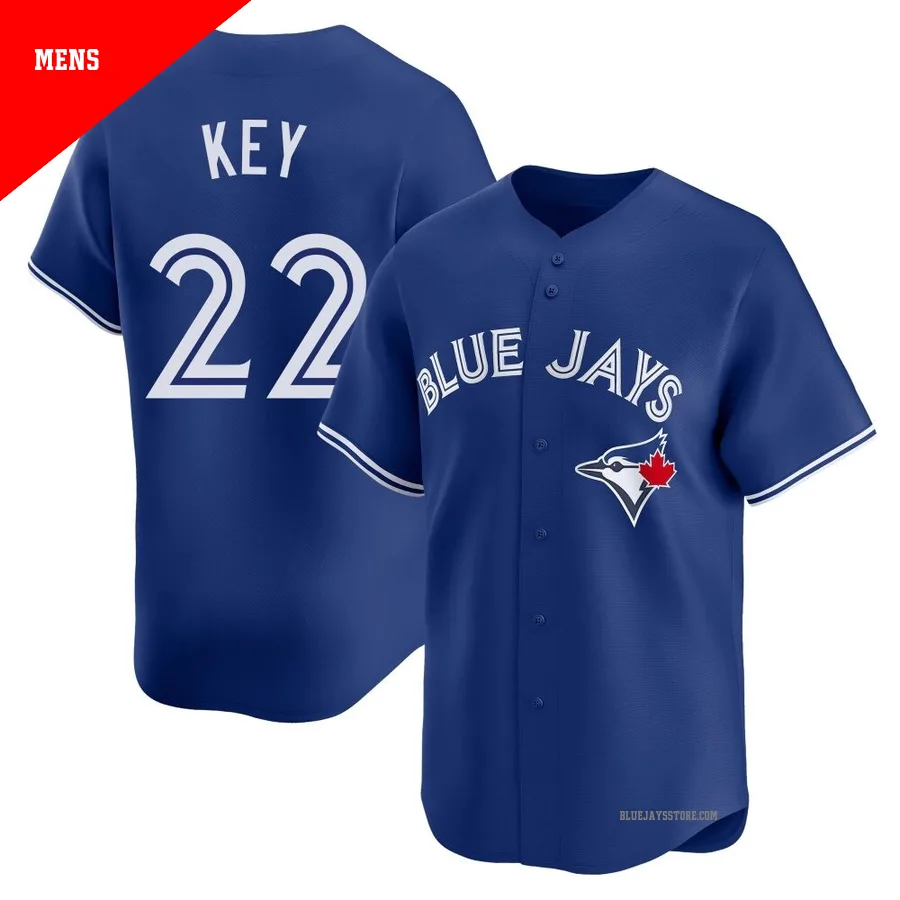 Men's Toronto Blue Jays Jimmy Key ＃22 Royal Limited Alternate Jersey