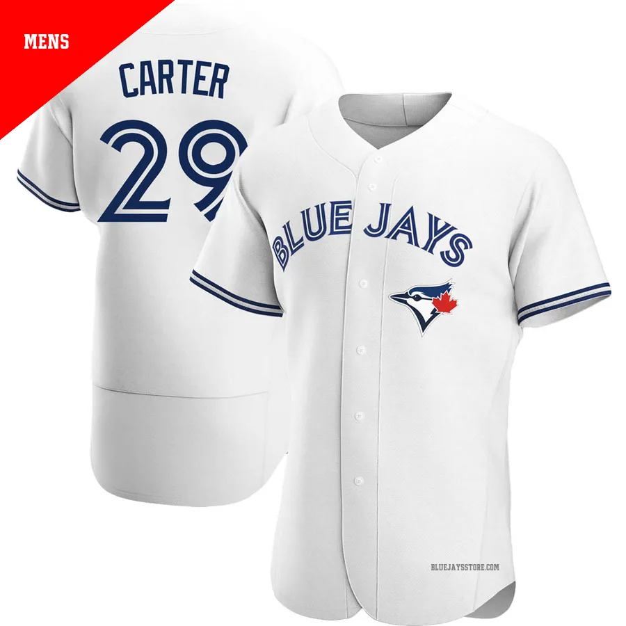 Men's Toronto Blue Jays Joe Carter ＃29 White Authentic Home Jersey
