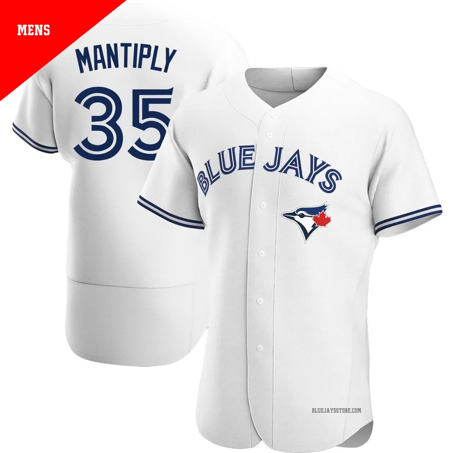 Men's Toronto Blue Jays Joe Mantiply ＃35 White Authentic Home Jersey