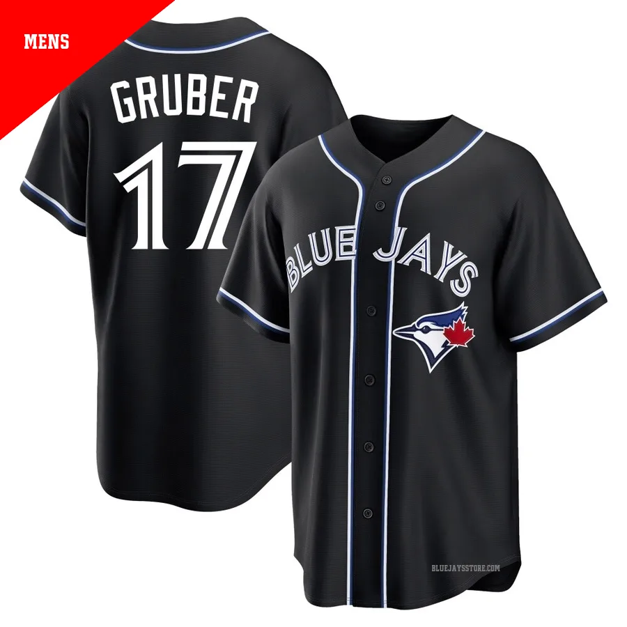 Men's Toronto Blue Jays Kelly Gruber ＃17 Black Replica Fashion Out Jersey