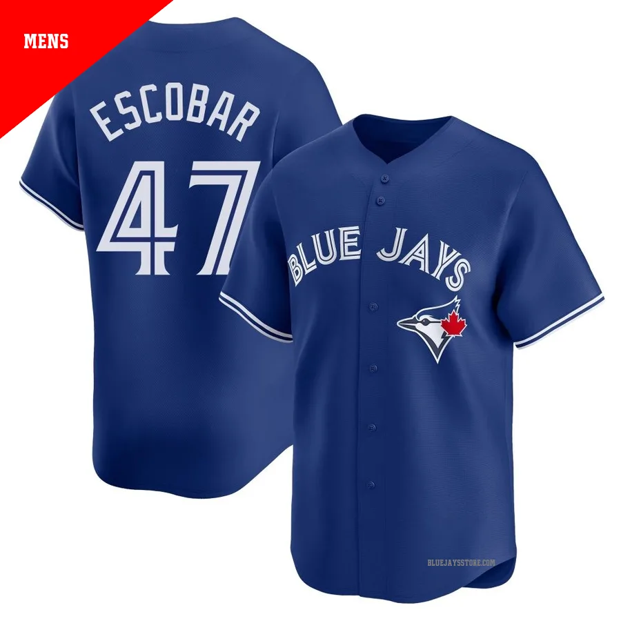 Men's Toronto Blue Jays Kelvim Escobar ＃47 Royal Limited Alternate Jersey