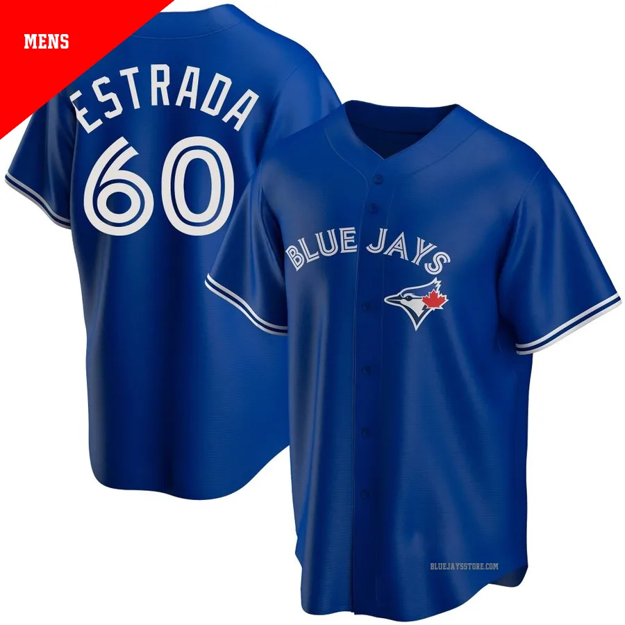 Men's Toronto Blue Jays Lazaro Estrada ＃60 Royal Replica Alternate Jersey