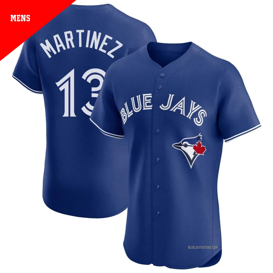 Men's Toronto Blue Jays Orelvis Martinez ＃13 Royal Elite Alternate Jersey