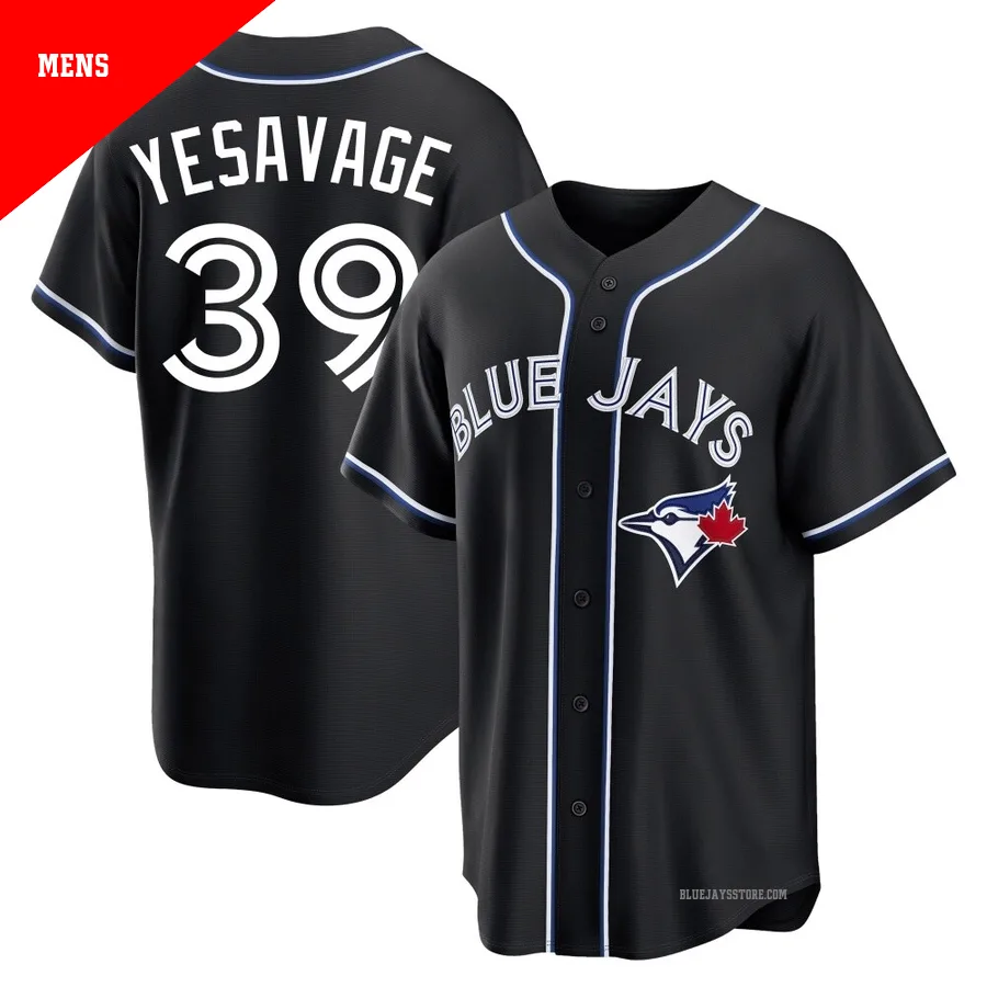 Men's Toronto Blue Jays Trey Yesavage ＃39 Black Replica Fashion Out Jersey