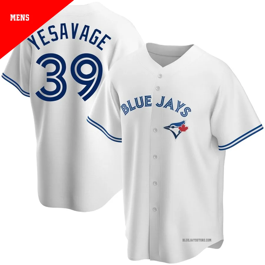 Men's Toronto Blue Jays Trey Yesavage ＃39 White Replica Home Jersey