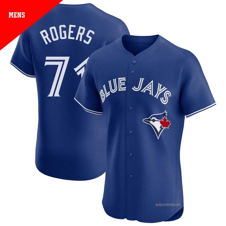 Men's Toronto Blue Jays Tyler Rogers ＃71 Royal Elite Alternate Jersey
