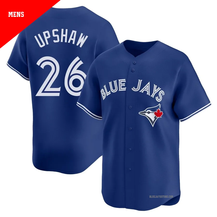 Men's Toronto Blue Jays Willie Upshaw ＃26 Royal Limited Alternate Jersey
