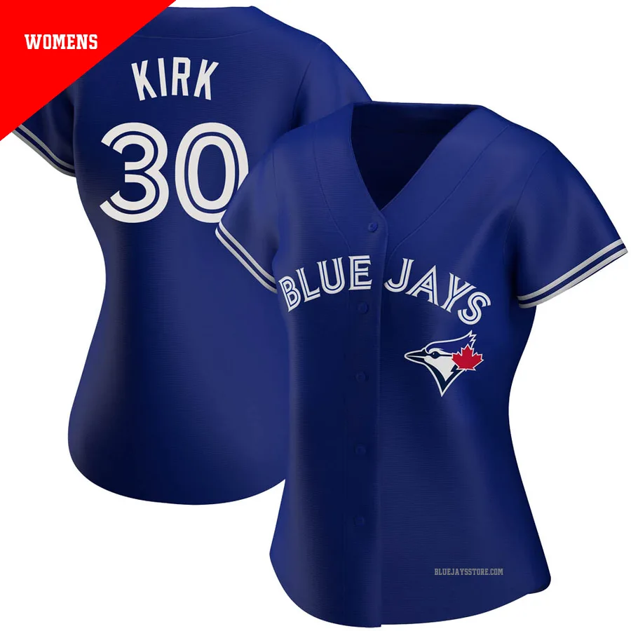 Women's Toronto Blue Jays Alejandro Kirk ＃30 Royal Replica Alternate Jersey