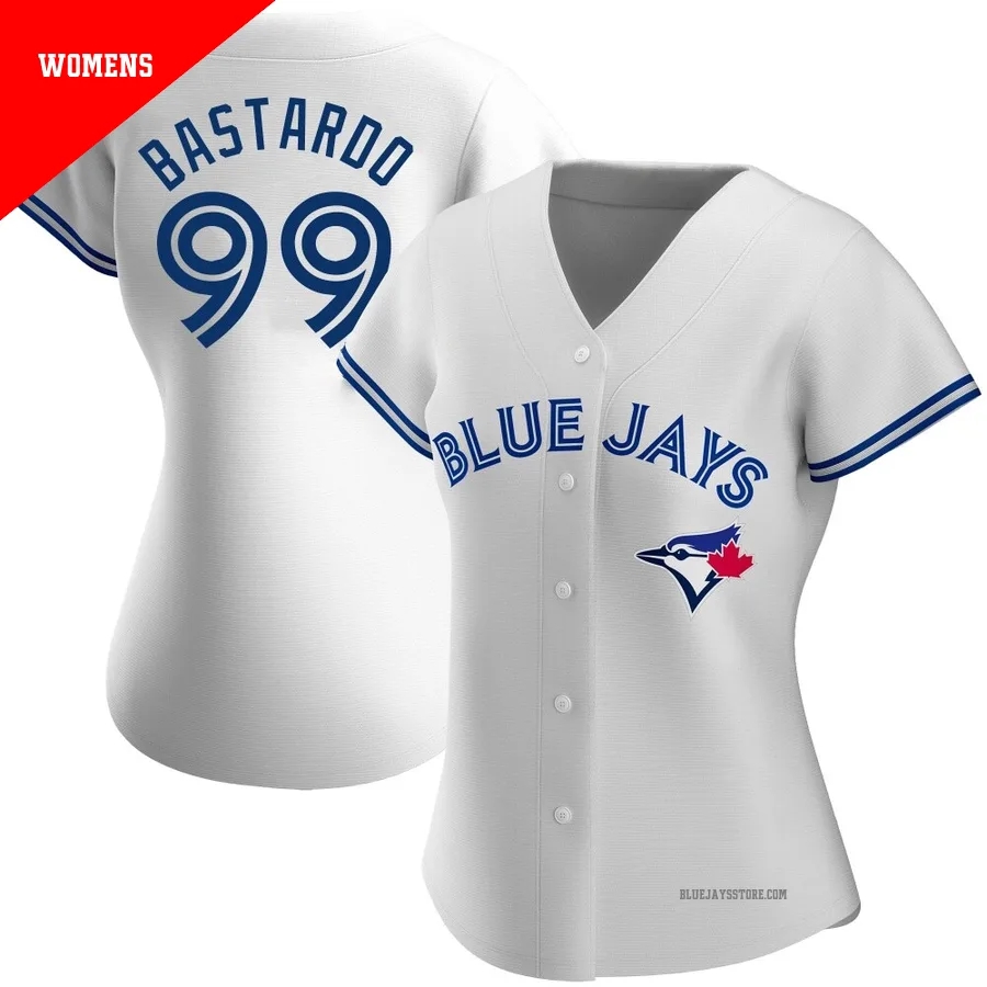 Women's Toronto Blue Jays Angel Bastardo ＃99 White Replica Home Jersey