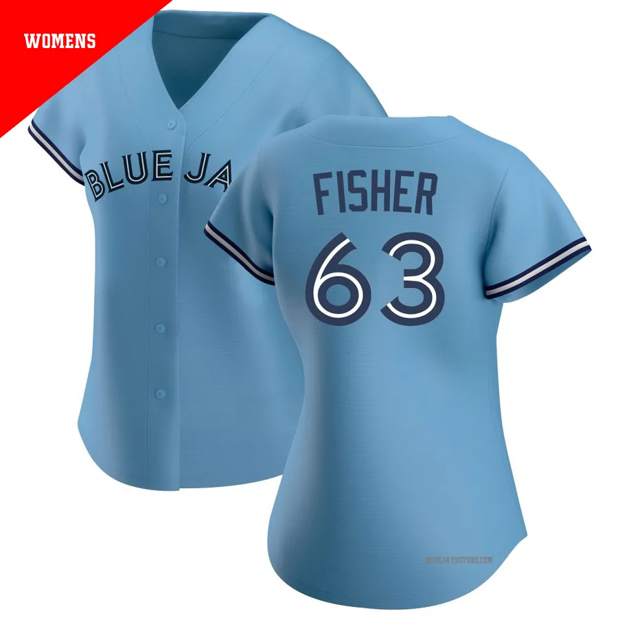 Women's Toronto Blue Jays Braydon Fisher ＃63 Blue Replica Jersey