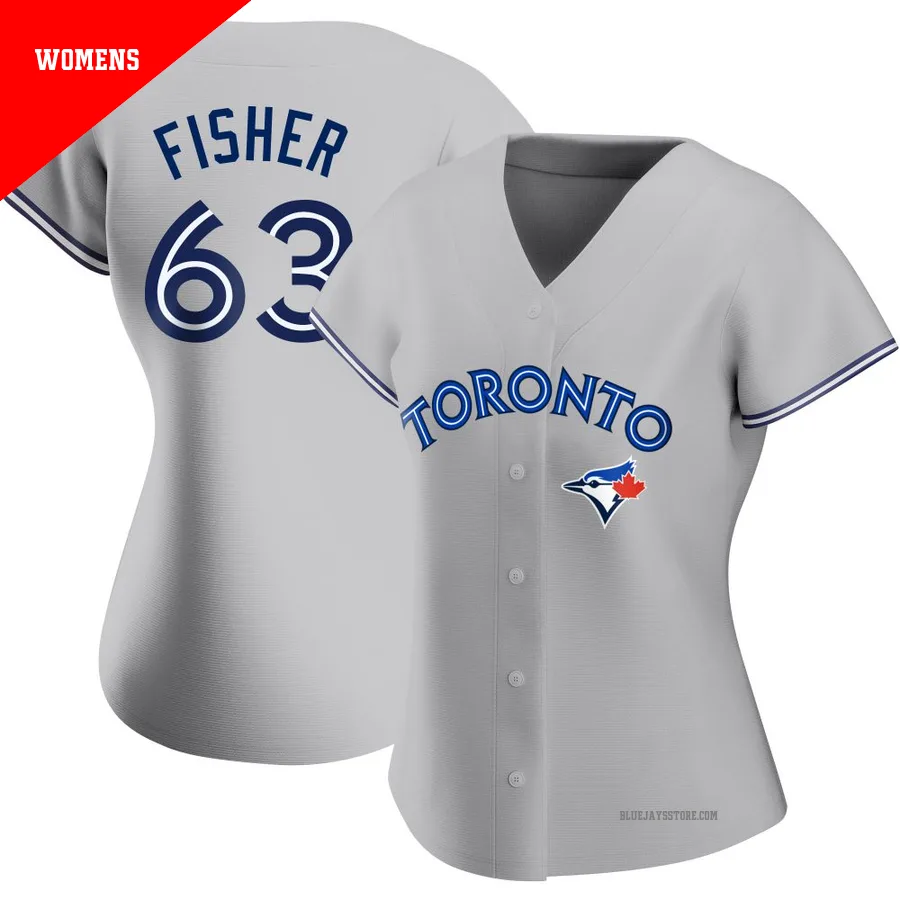 Women's Toronto Blue Jays Braydon Fisher ＃63 Gray Replica Road Jersey