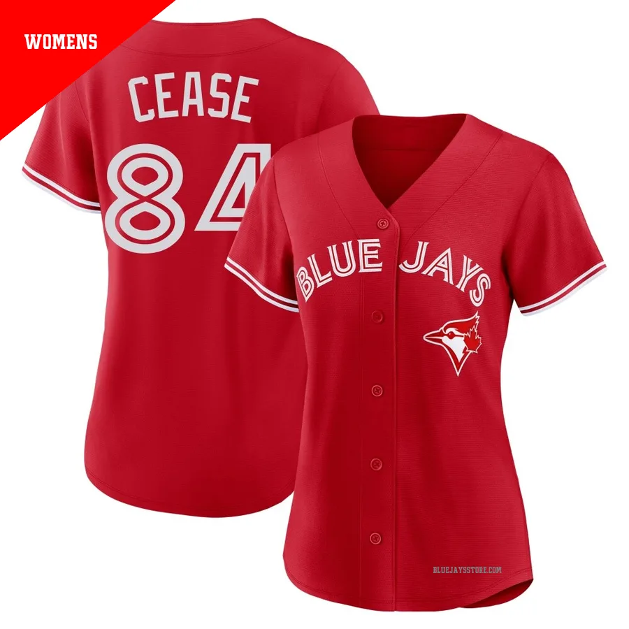 Women's Toronto Blue Jays Dylan Cease ＃84 Red Replica Canada Day Jersey