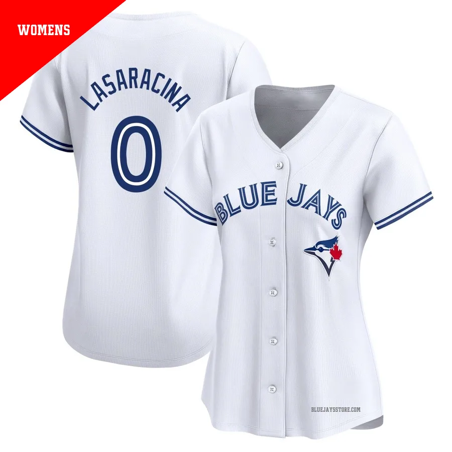 Women's Toronto Blue Jays Giaconino Lasaracina ＃0 White Limited Home Jersey