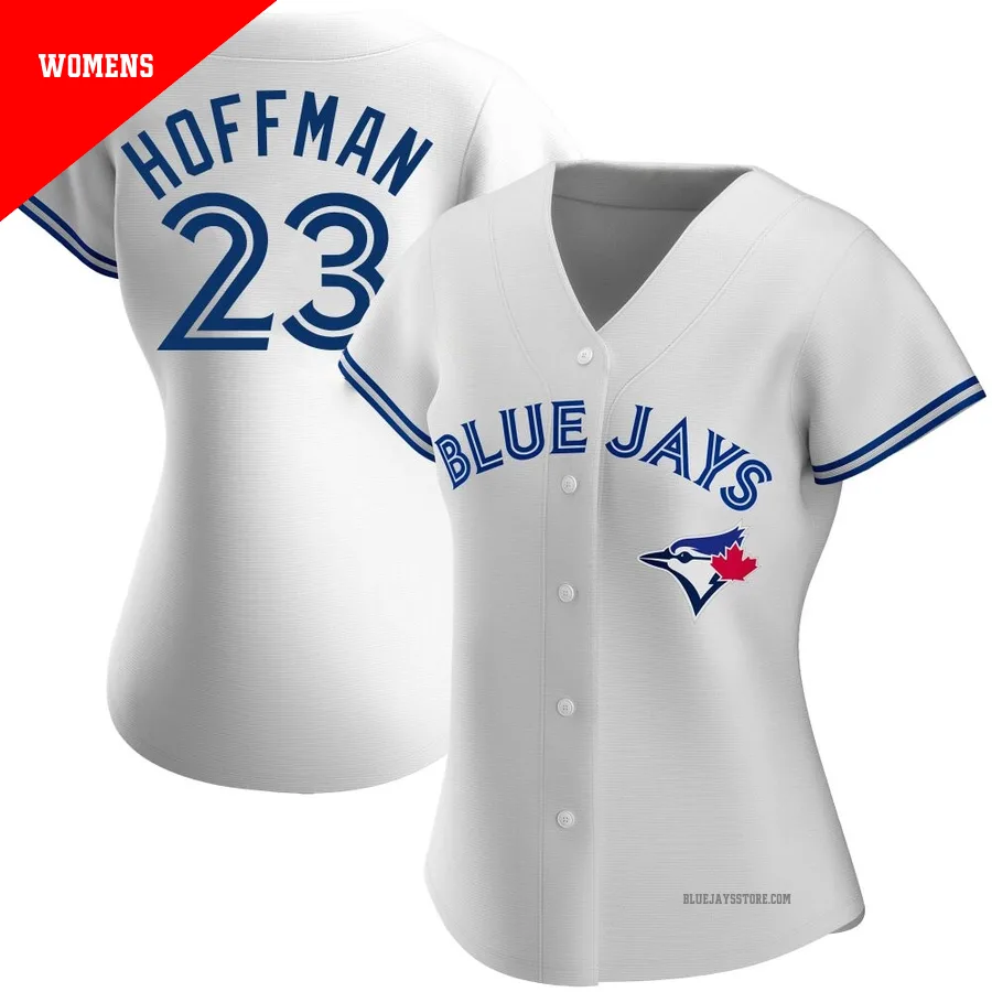 Women's Toronto Blue Jays Jeff Hoffman ＃23 White Replica Home Jersey