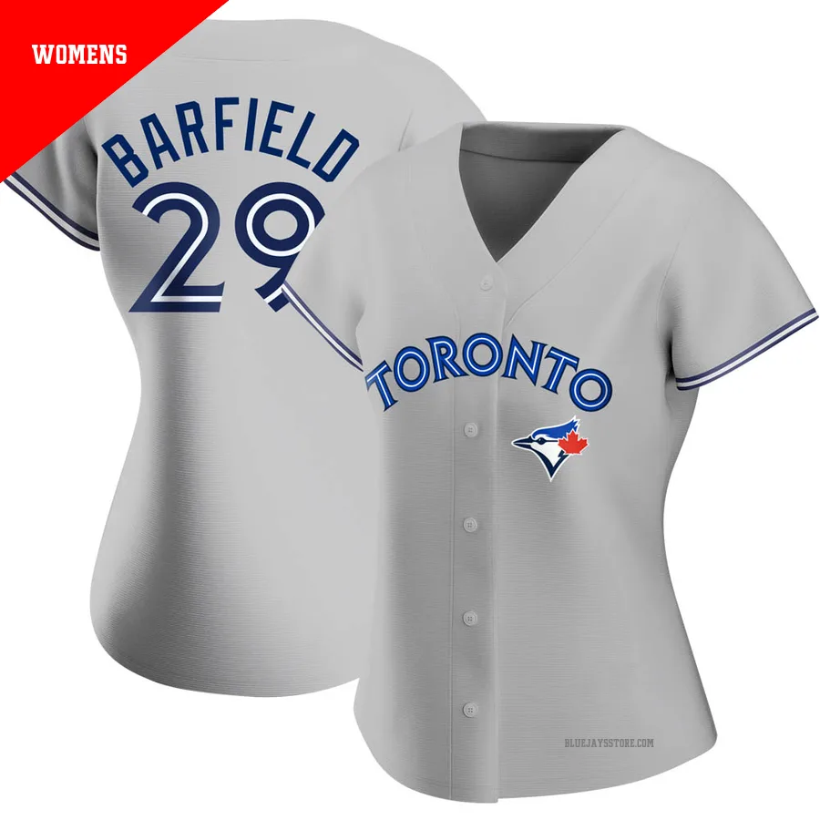 Women's Toronto Blue Jays Jesse Barfield ＃29 Gray Replica Road Jersey