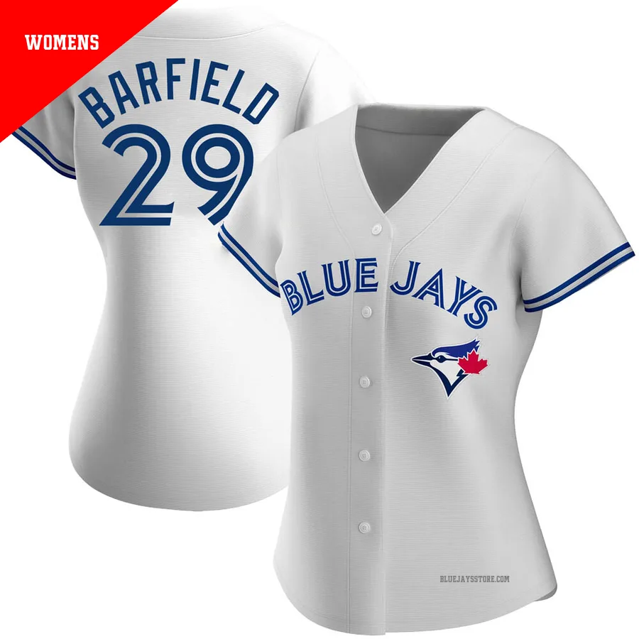 Women's Toronto Blue Jays Jesse Barfield ＃29 White Replica Home Jersey