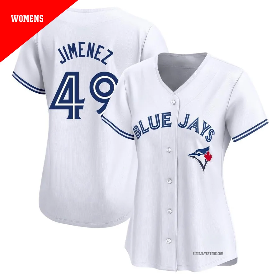 Women's Toronto Blue Jays Leo Jimenez ＃49 White Limited Home Jersey