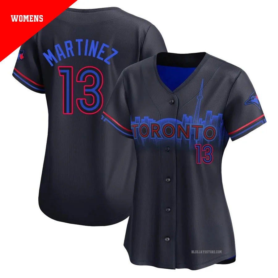 Women's Toronto Blue Jays Orelvis Martinez ＃13 Black Limited 2024 City Connect Jersey