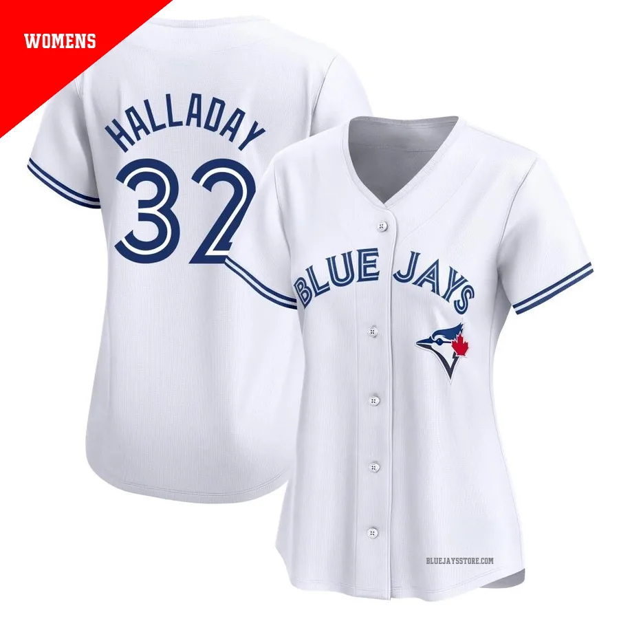 Women's Toronto Blue Jays Roy Halladay ＃32 White Limited Home Jersey