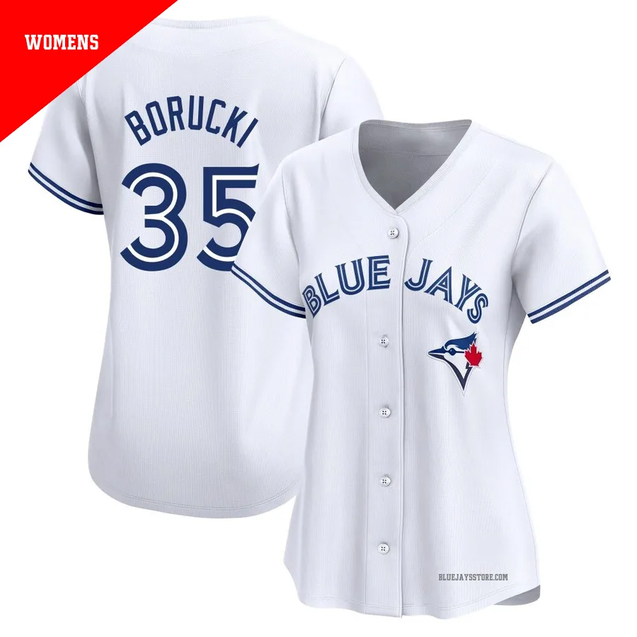 Women's Toronto Blue Jays Ryan Borucki ＃35 White Limited Home Jersey