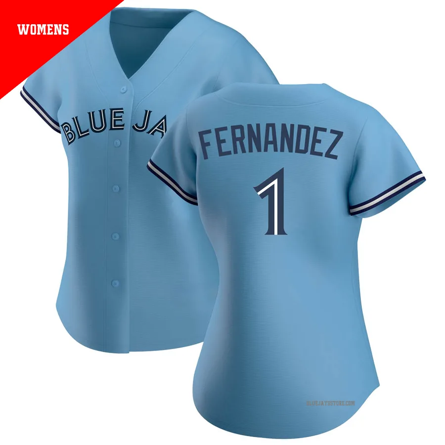 Women's Toronto Blue Jays Tony Fernandez ＃1 Blue Replica Jersey