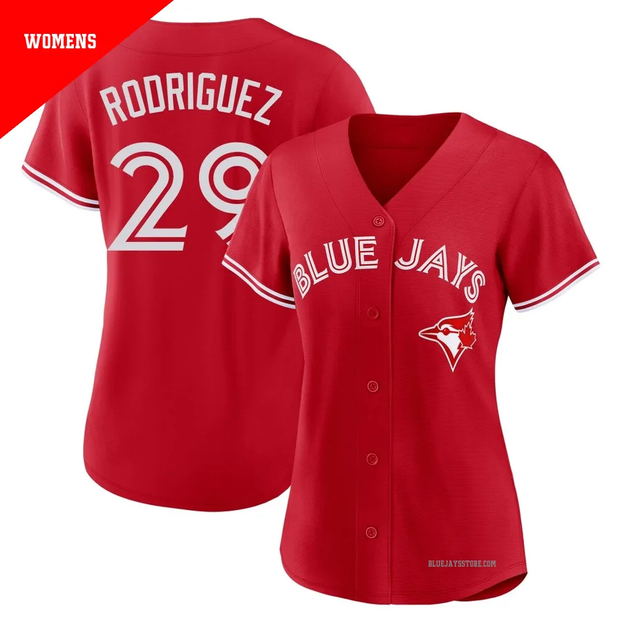 Women's Toronto Blue Jays Yariel Rodriguez ＃29 Red Replica Canada Day Jersey
