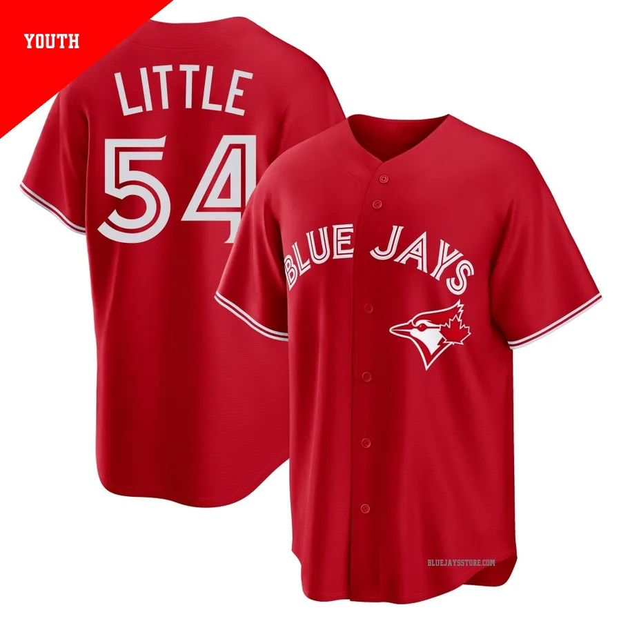 Youth Toronto Blue Jays Brendon Little ＃54 Red Replica Canada Day Jersey