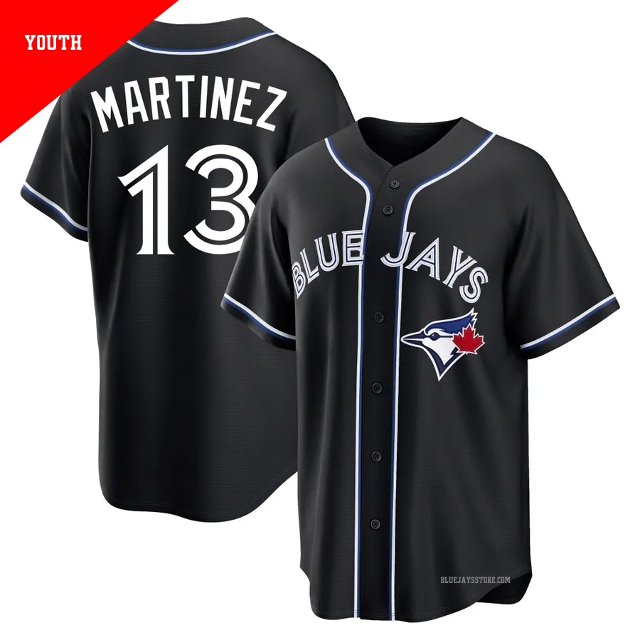 Youth Toronto Blue Jays Buck Martinez ＃13 Black Replica Fashion Out Jersey