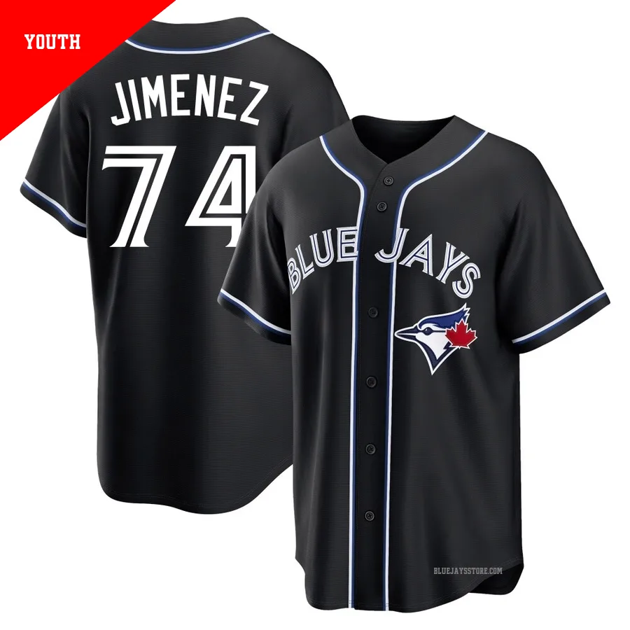 Youth Toronto Blue Jays Eloy Jimenez ＃74 Black Replica Fashion Out Jersey