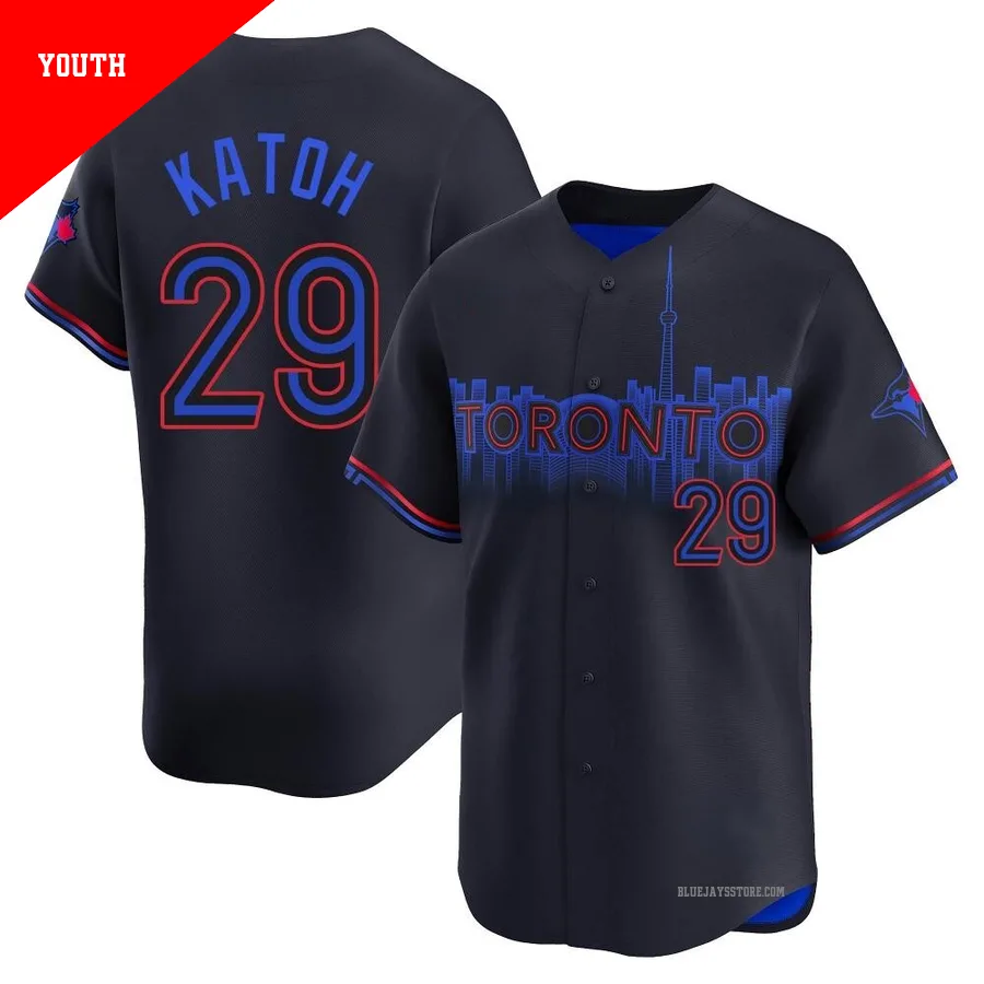 Youth Toronto Blue Jays Gosuke Katoh ＃29 Black Limited 2024 City Connect Jersey