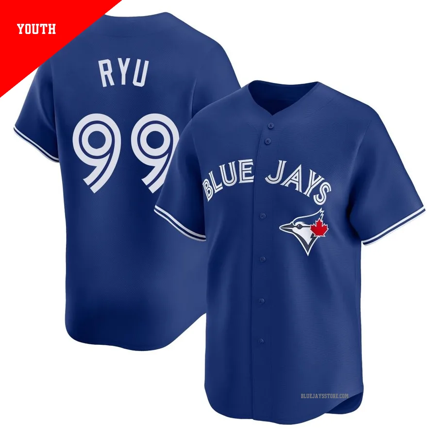 Youth Toronto Blue Jays Hyun Jin Ryu ＃99 Royal Limited Alternate Jersey