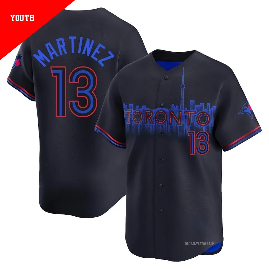 Youth Toronto Blue Jays Orelvis Martinez ＃13 Black Limited 2024 City Connect Jersey