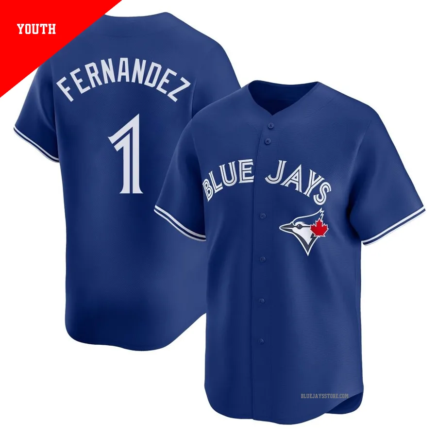 Youth Toronto Blue Jays Tony Fernandez ＃1 Royal Limited Alternate Jersey