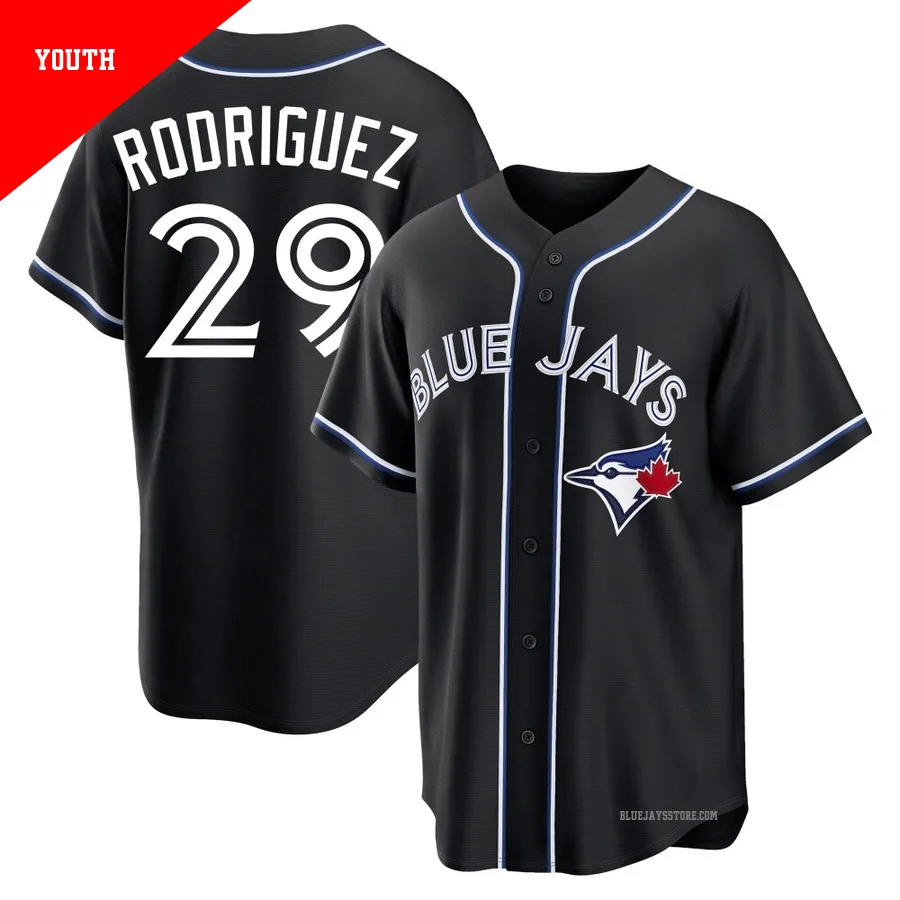 Youth Toronto Blue Jays Yariel Rodriguez ＃29 Black Replica Fashion Out Jersey